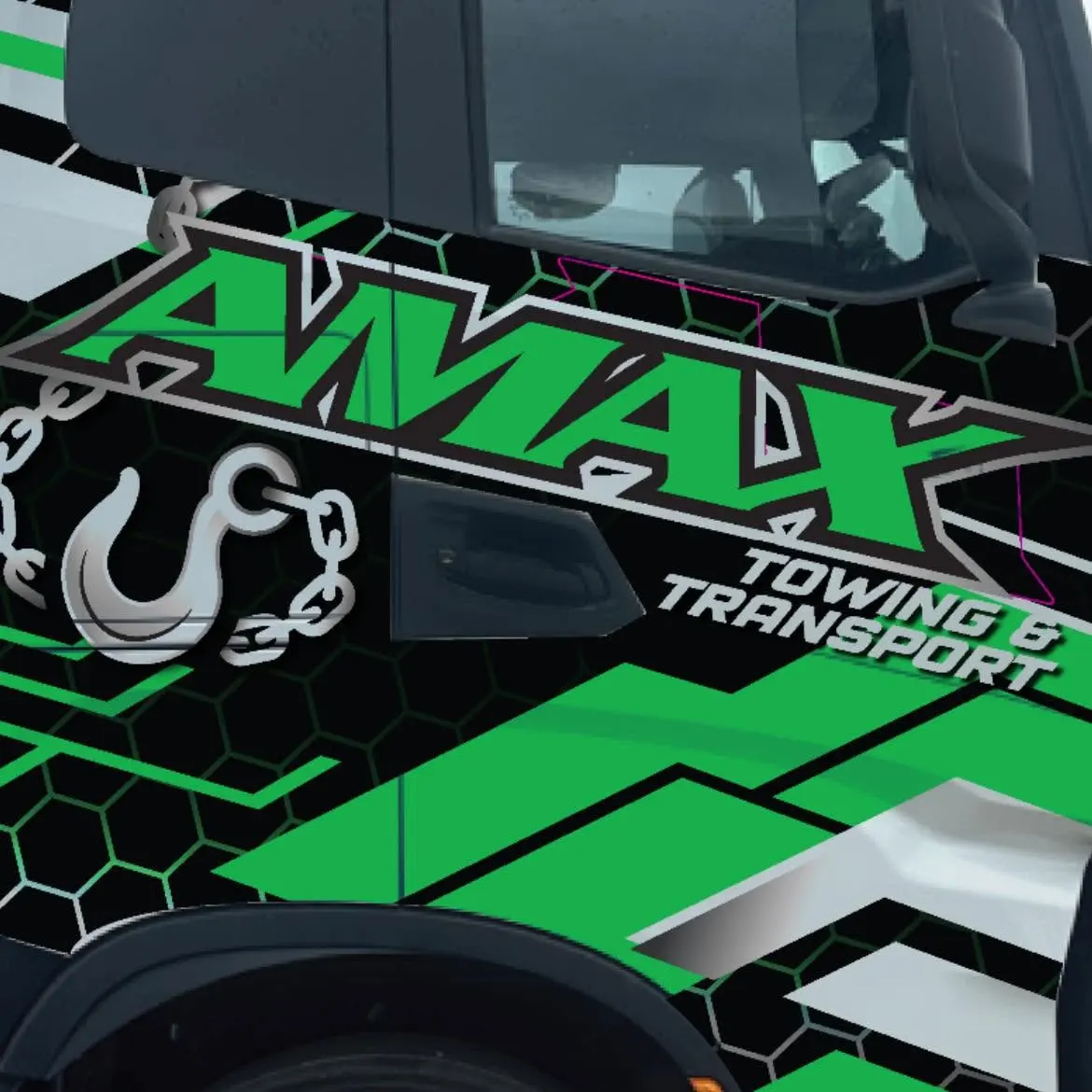 The AMAX wrap: green, black and unmistakable.