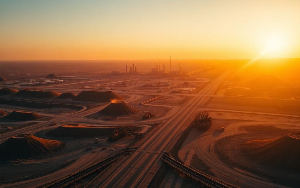 Iron ore mining operation in regional South Australia